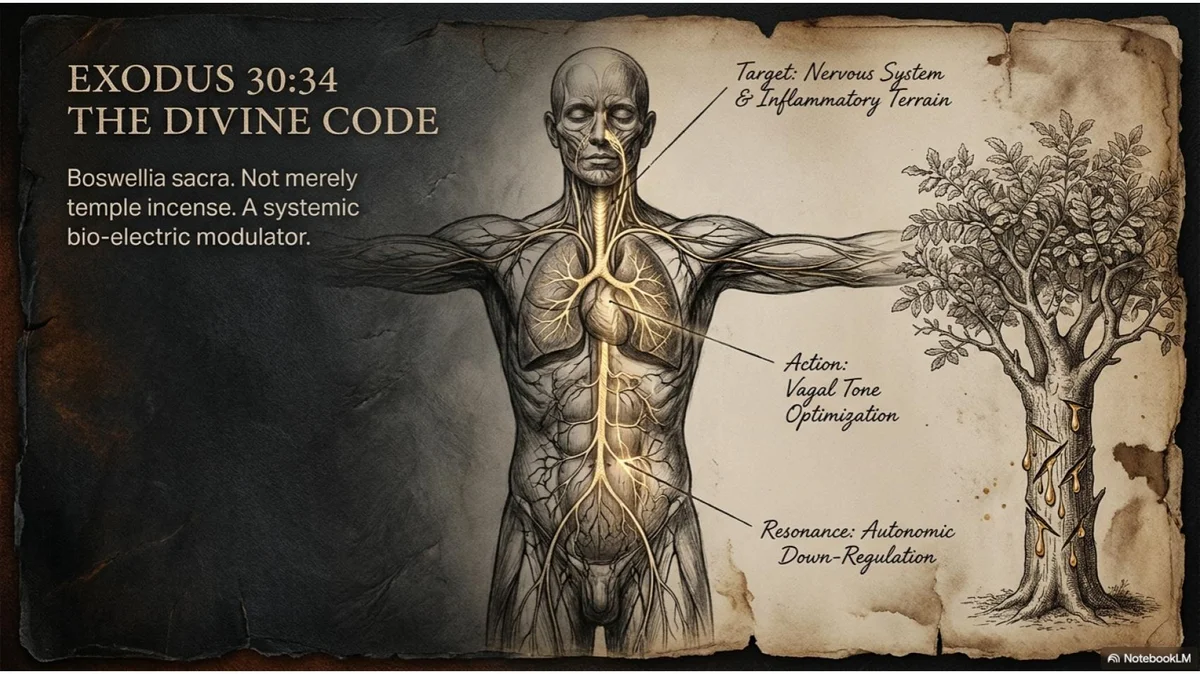 Exodus 30:34 — Boswellia sacra: a systemic bio-electric modulator targeting the nervous system and inflammatory terrain