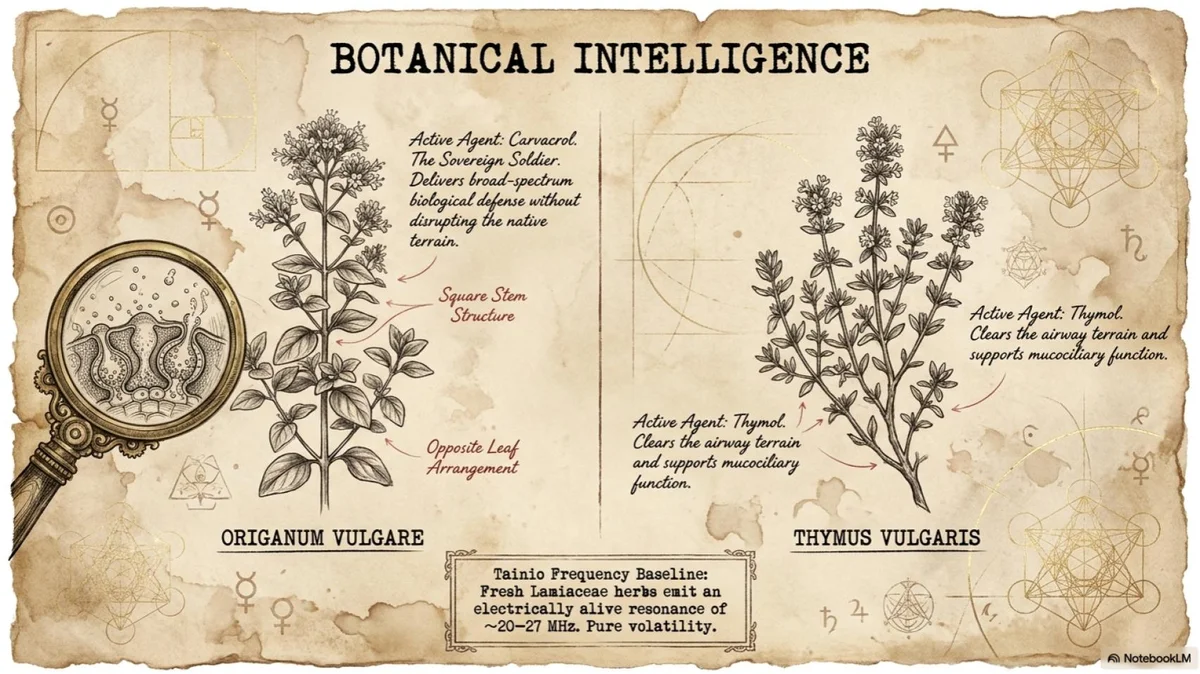 Botanical Intelligence: Origanum vulgare and Thymus vulgaris — Carvacrol and Thymol as a biological firewall
