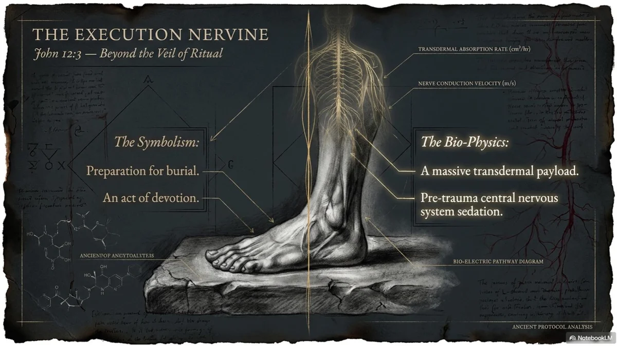 The Execution Nervine: Spikenard transdermal delivery through the soles of the feet — GABA receptor saturation and pre-trauma CNS sedation