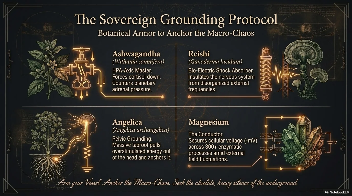 The Sovereign Grounding Protocol — Ashwagandha, Reishi, Angelica, Magnesium