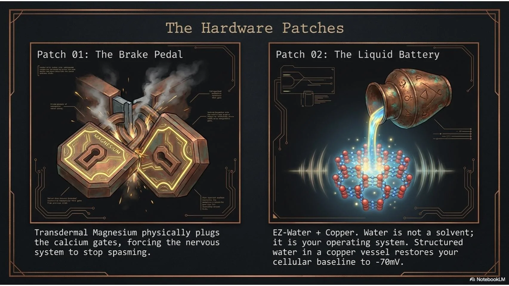 The Hardware Patches — transdermal magnesium and EZ-water with copper vessel